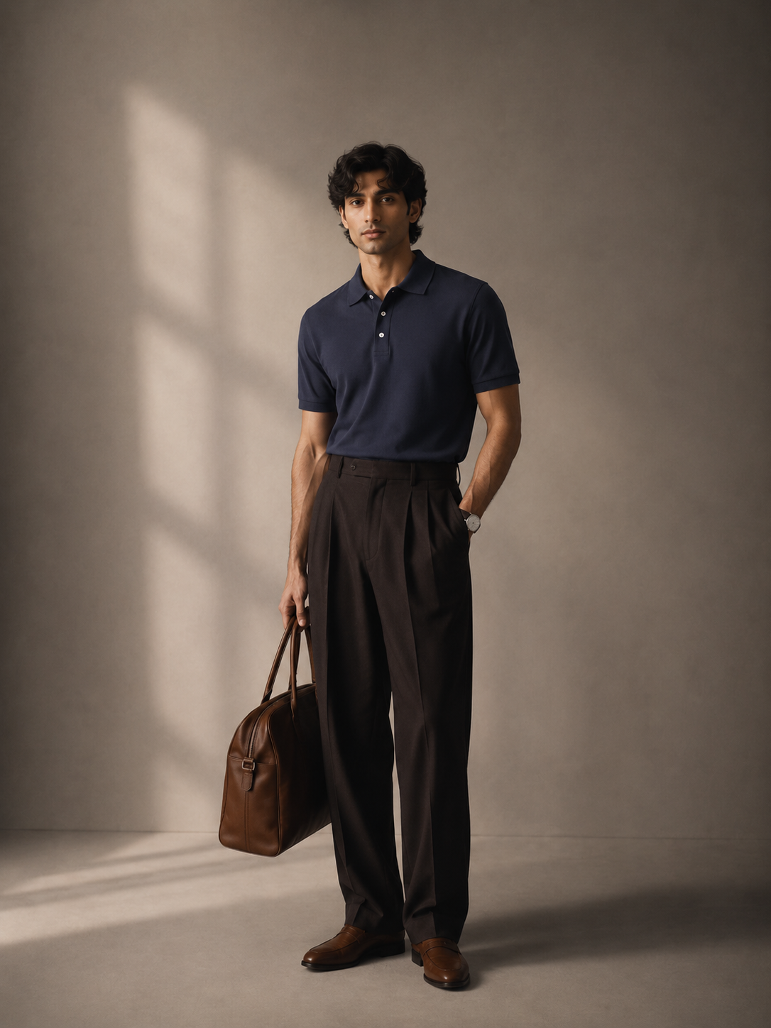 business polo navy blue F&F